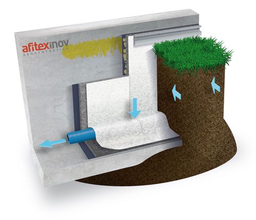 Geocomposito per drenaggio - SOMDRAIN T5 - Afitexinov - di protezione / per filtrazione / a tenuta stagna