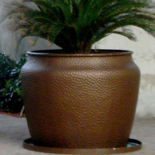 Vaso da giardino in rame - CRAFTSMAN - Tournesol SITEWORKS - in calcestruzzo / in fibra di vetro / rotondo