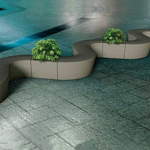Panca contemporanea - ALPHA - Tournesol SITEWORKS - in calcestruzzo / senza schienale / senza braccioli