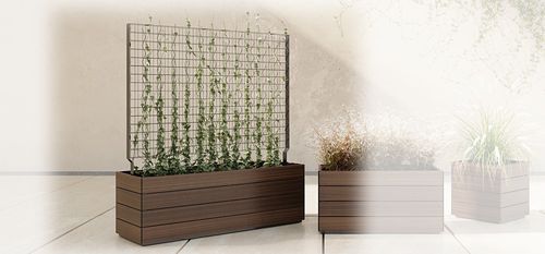 Fioriera in legno - BOULEVARD - Tournesol SITEWORKS - in metallo / rettangolare / su misura