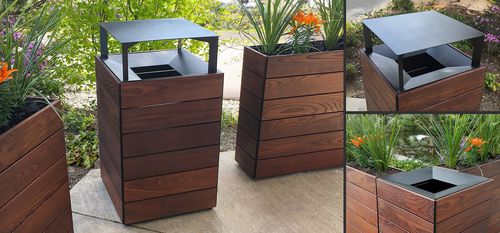 Copribidone di riciclaggio - BOULEVARD - Tournesol SITEWORKS - professionale / in legno