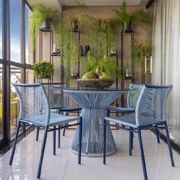 Sedia contemporanea - Bali - Tidelli - da giardino / per terrazza / in alluminio