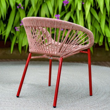 Sedia contemporanea - Gamboa - Tidelli - in alluminio / in corda / con supporto in alluminio