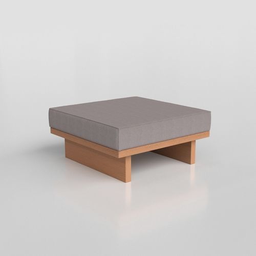 Ottomana contemporanea - Oslo  - Tidelli - in tessuto / in eucalipto / quadrata