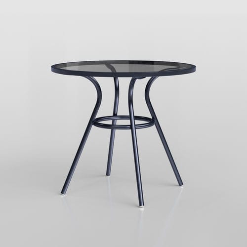 Tavolo da pranzo contemporaneo - Marina - Tidelli - in vetro / in alluminio laccato / con supporto in alluminio laccato