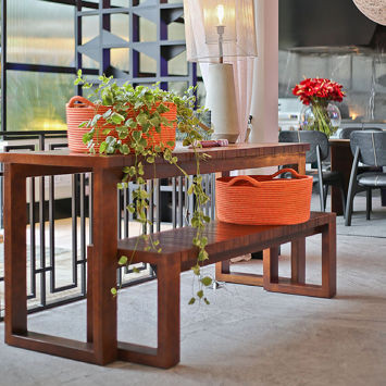 Consolle contemporanea - Fusion - Tidelli - in eucalipto / con supporto in legno di eucalipto / rettangolare