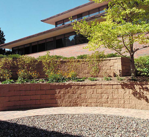Blocco di calcestruzzo forato - KEYSTONE STANDARD - PAVESTONE - per recinzione di giardino / per muro di contenimento / incastrabile