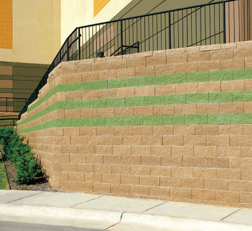 Blocco di calcestruzzo pieno - VALERA STRAIGHT - PAVESTONE - per muro di contenimento / aspetto pietra