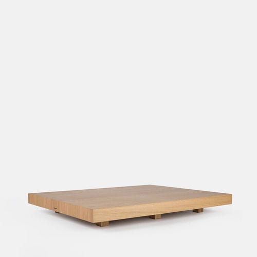 Tavolino basso contemporaneo - ZEUS - PORVENTURA - in rovere / in noce americano / con supporto in legno