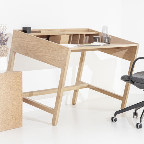 Scrivania contemporanea - TORTA - PORVENTURA - in rovere / in noce americano / ergonomica
