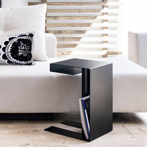 Tavolo d'appoggio contemporaneo - LIN - 3S design - in acciaio con rivestimento a polvere / con supporto in acciaio / rettangolare