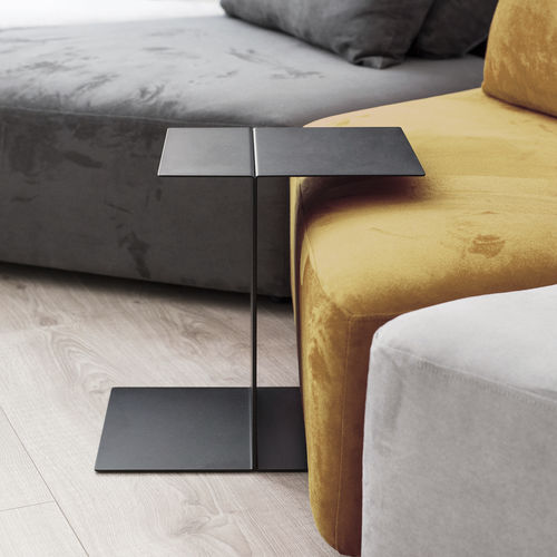 Tavolo d'appoggio contemporaneo - TWIN - 3S design - in acciaio con rivestimento a polvere / con supporto in acciaio / rettangolare