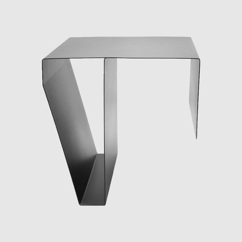 Tavolo d'appoggio contemporaneo - TOPP - 3S design - in acciaio con rivestimento a polvere / con supporto in acciaio / quadrato