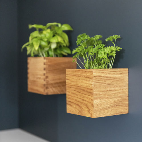 Vaso da giardino in rovere - W • basic - 3S design - da parete / quadrato / per uso residenziale