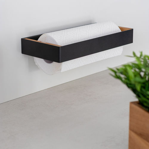 Distributore di salviette da parete - 3S magnet - basic - 3S design - in rovere / in acciaio con rivestimento a polvere / in legno oliato