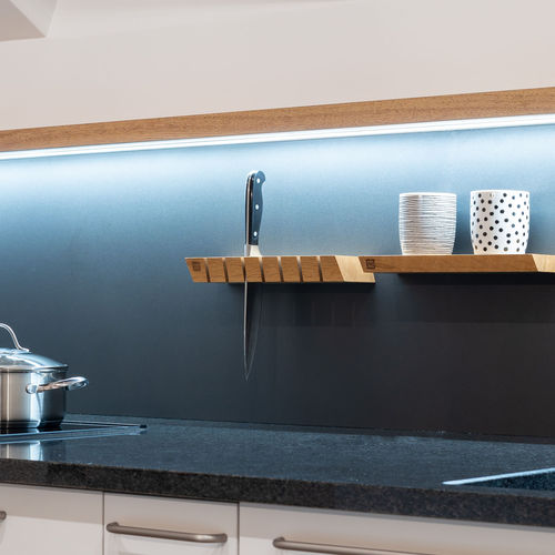 Ceppo coltelli in legno massiccio - W • oblique - 3S design - in rovere