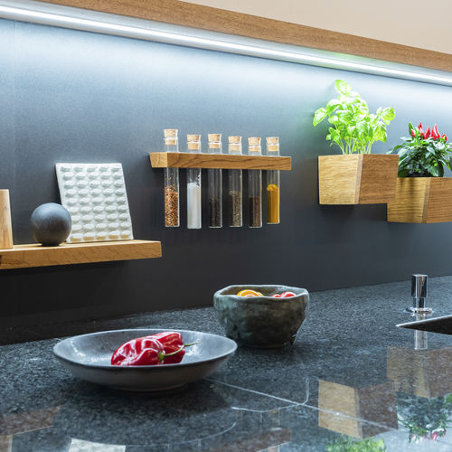 Portaspezie in rovere - W6 • oblique - 3S design - da parete