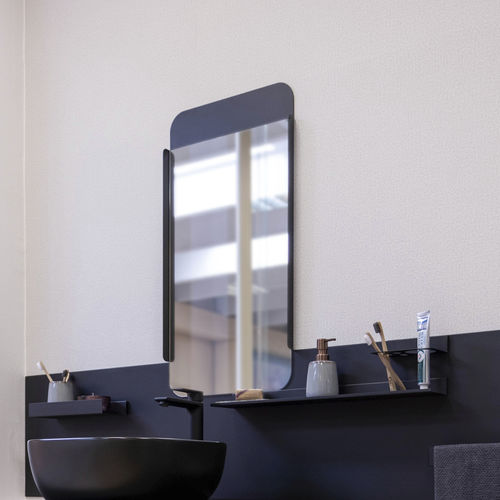 Specchio da bagno a muro - basic - 3S design - contemporaneo / rettangolare / in acciaio con rivestimento a polvere