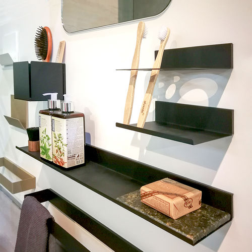 Scaffale murale - basic - 3S design - contemporaneo / in acciaio con rivestimento a polvere / da bagno