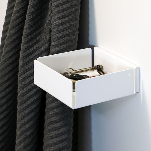 Portasapone da parete - B11 • basic - 3S design - in acciaio con rivestimento a polvere / magnetico / nero