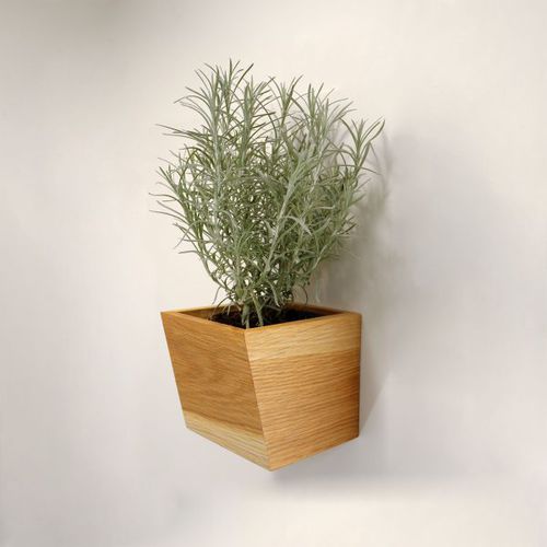 Vaso da giardino in rovere - W • oblique - 3S design - da parete / quadrato / per uso residenziale