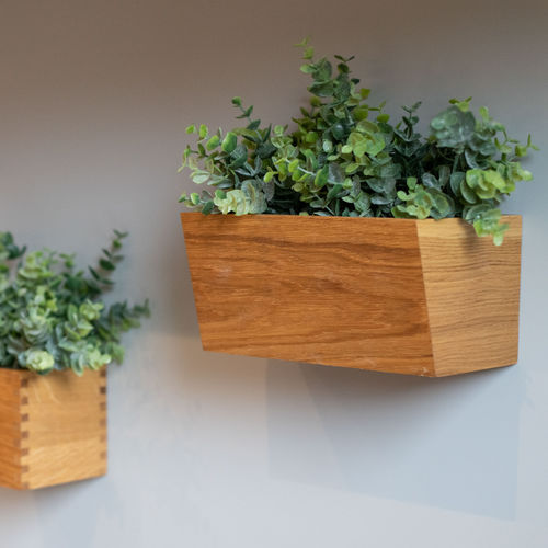 Vaso da giardino in rovere - W • BIG • oblique - 3S design - da parete / rettangolare / per uso residenziale