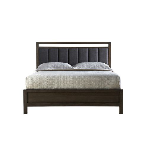 Letto matrimoniale - FULTON - West Furniture - contemporaneo / con testiera imbottita / in legno