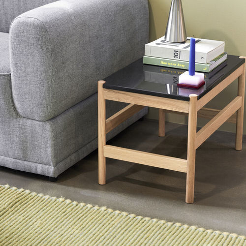 Tavolo d'appoggio design scandinavo - Raw - Hübsch A/S - in rovere / in MDF / in marmo