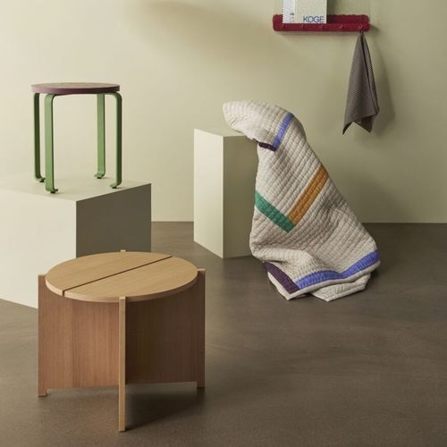 Tavolo d'appoggio design minimalista - Dash - Hübsch A/S - in rovere / in MDF / impiallacciato in legno