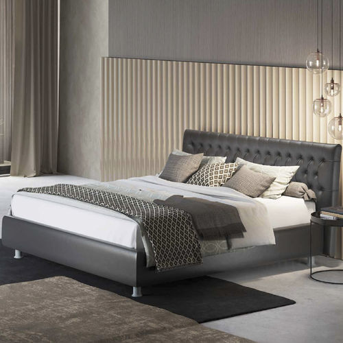 Letto matrimoniale - MISTRAL - Noi della Notte srl - contemporaneo / imbottito / con testiera