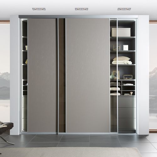 Armadio contemporaneo - SEDIMENTI  - Noteborn BV - in legno / in vetro / a porte scorrevoli