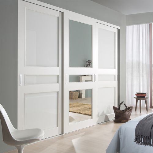 Armadio contemporaneo - MATCH-COUNTRY  - Noteborn BV - in legno laccato / a porte scorrevoli / a specchio