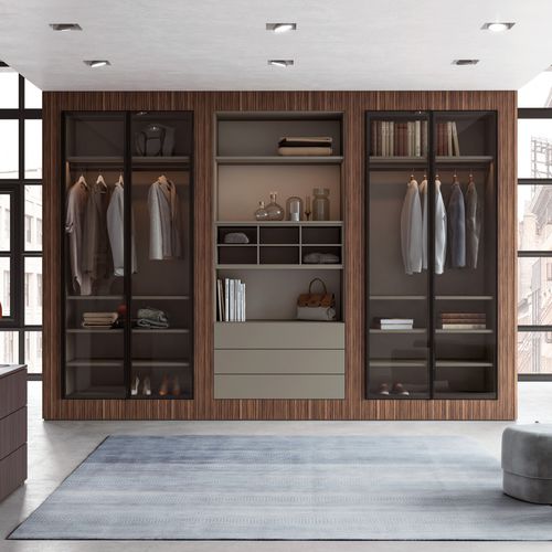 Armadio contemporaneo - DELUXE & QUADER  - Noteborn BV - in legno laccato / in vetro / in alluminio