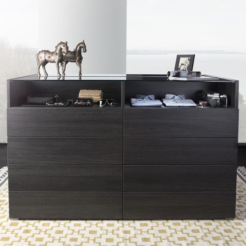 Cassettone contemporaneo - DRESS-UP - Noteborn BV - in legno laccato / non specificato / nero