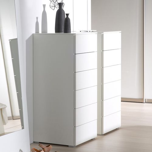 Cassettiera contemporanea - NIGHT  - Noteborn BV - in legno laccato / bianca