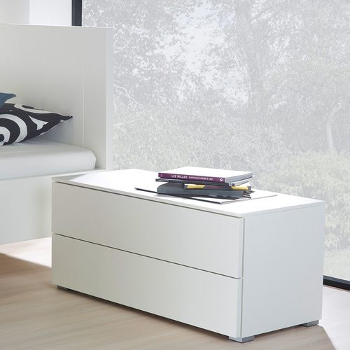 Comodino contemporaneo - NIGHT  - Noteborn BV - in legno laccato / rettangolare / con cassetti