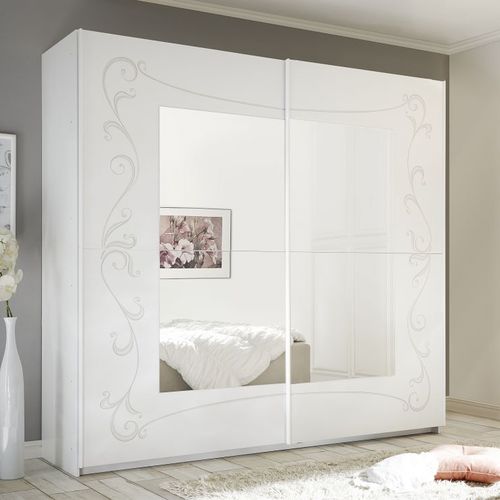 Armadio classico - SOLER - LC spa - in metallo / con porta scorrevole / a specchio