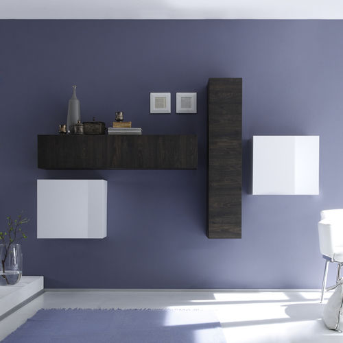 Parete attrezzata per soggiorno contemporanea - CUBE - LC spa - in rovere / in quercia naturale