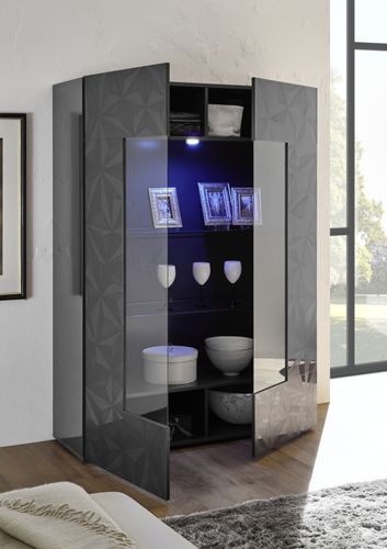 Credenza con alzata contemporanea - PRISMA - LC spa - in legno laccato