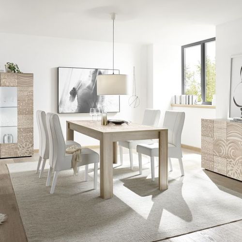 Tavolo da pranzo contemporaneo - MIRO - LC spa - in legno / rettangolare / allungabile