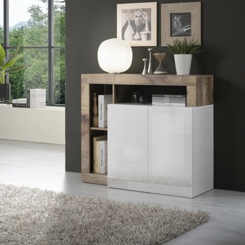 Credenza contemporanea - HAMBURG - LC spa - in legno / con ripiano / con ante battenti