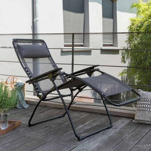 Poltrona relax contemporanea - Futura  - Lafuma Mobilier - in Batyline® / in acciaio / con poggiatesta