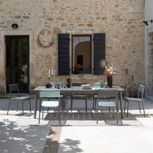 Tavolo contemporaneo - ORON  - Lafuma Mobilier - in acciaio / con supporto in acciaio / rettangolare