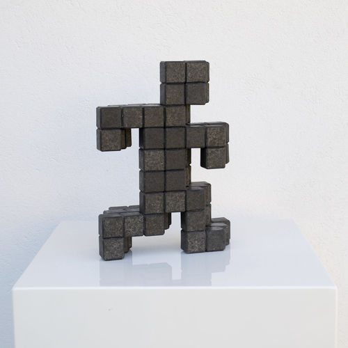 Scultura in pietra - PIXEL 3D "HOMINID IN MOTION" - San Polo Art Gallery | Contemporary Art & Design i - da esterno / contract