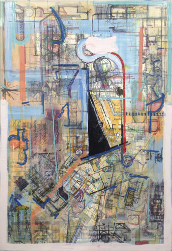 Quadro acrilico - Untitled 2 STRATICOLLAGE - San Polo Art Gallery | Contemporary Art & Design i - misto / astratto / per gallerie d'arte