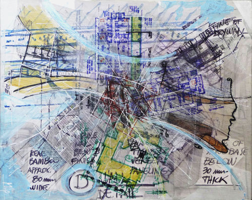 Quadro acrilico - Boom STRATICOLLAGE - San Polo Art Gallery | Contemporary Art & Design i - misto / su tela / astratto