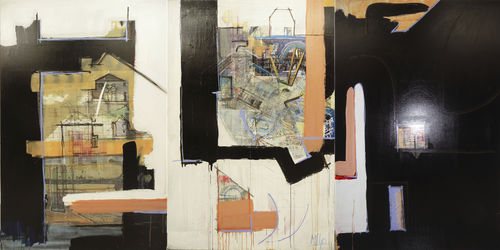 Quadro acrilico - Tryptic STRATICOLLAGE - San Polo Art Gallery | Contemporary Art & Design i - misto / astratto / per gallerie d'arte