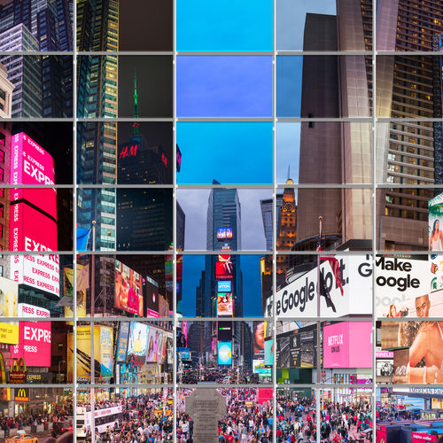 Stampa fotografica - NEW YORK ARTWORK MOSAIC | TIME SQUARE PHOTOGRAPHY - San Polo Art Gallery | Contemporary Art & Design i - grande formato / paesaggio / per ufficio