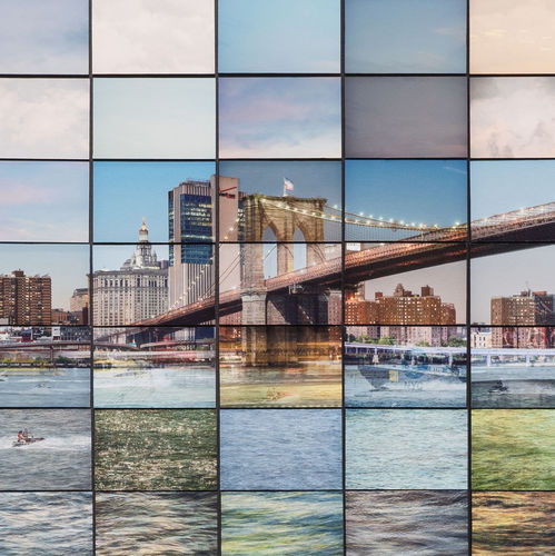 Stampa su tela - NEW YORK BROOKLYN BRIDGE | ART COLLAGE | PHOTOS FRAGMENTS - San Polo Art Gallery | Contemporary Art & Design i - su carta / digitale / fotografica
