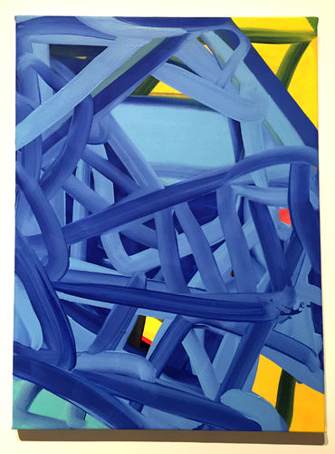 Quadro pittura a olio - Foreign Body Blue Force - San Polo Art Gallery | Contemporary Art & Design i - astratto / per gallerie d'arte